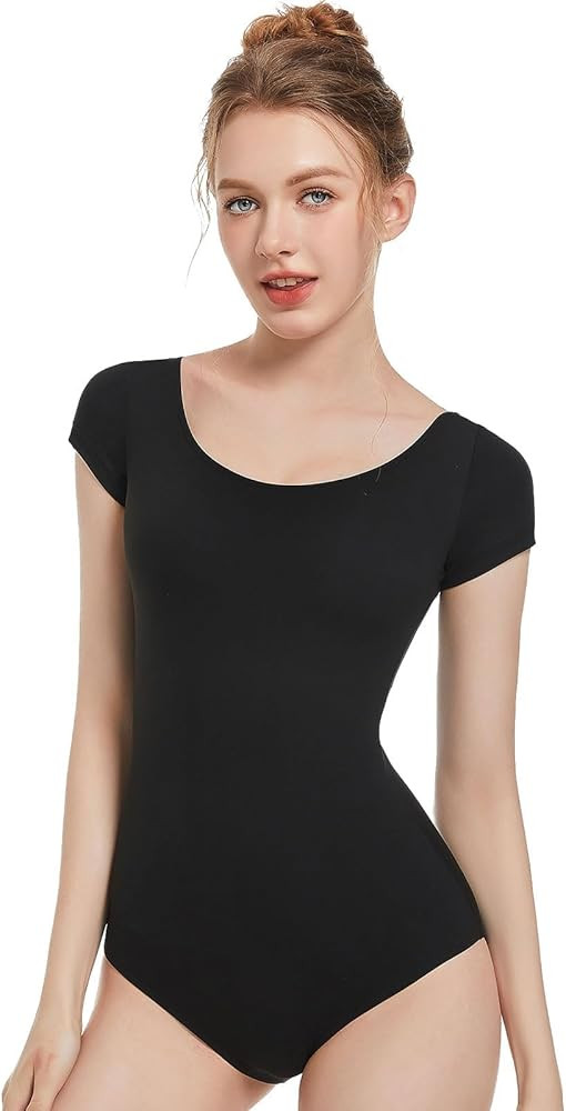 Women's Team Basic Short Sleeve Leotard for ballet Adult Gymnastics Bodysuit dance clothing | Amazon (US)