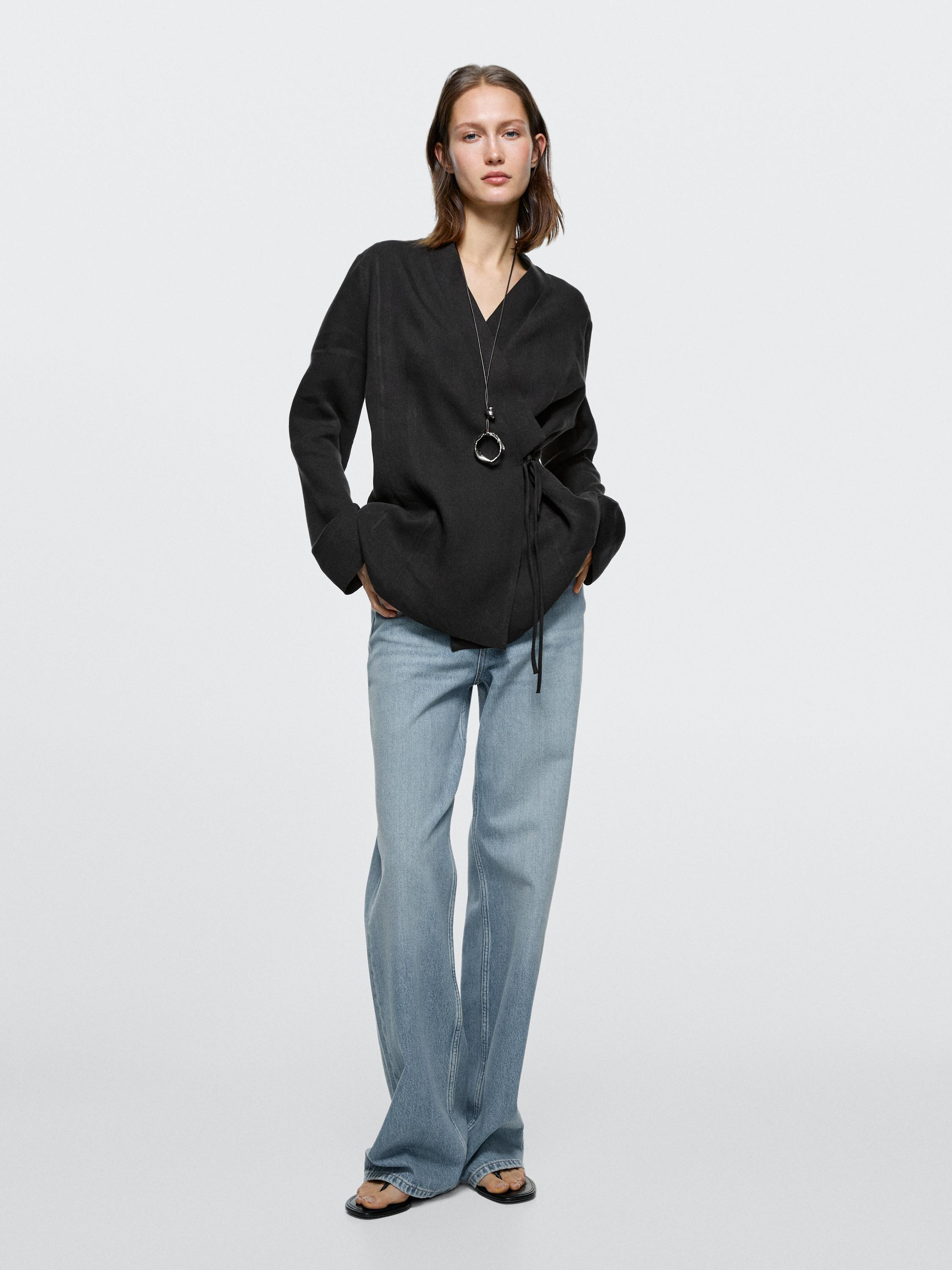 High-waist wide-leg jeans | Massimo Dutti US