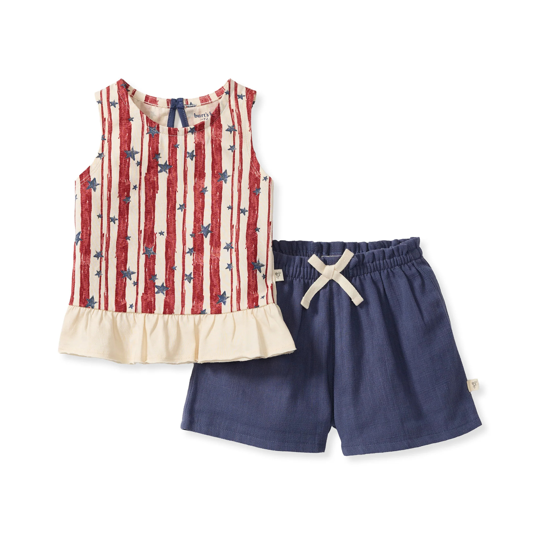 Stars & Stripes Girl Tank & Shorts Set | Burt's Bees Baby