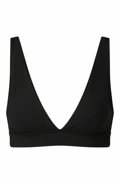 WeWoreWhat V-neck Bralette in Black at Nordstrom, Size Large | Nordstrom