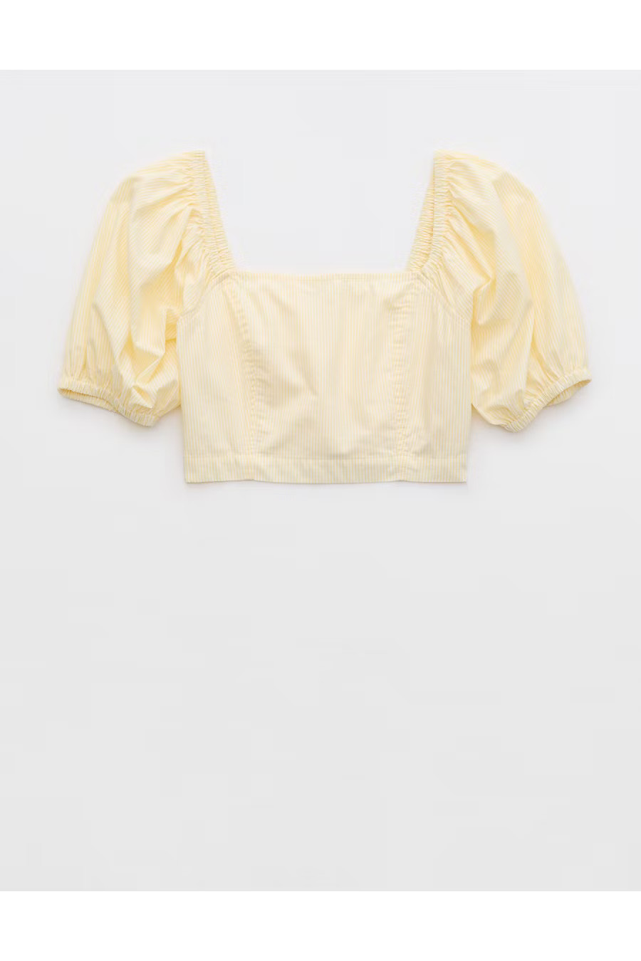 Aerie Puff Sleeve Square Neck Top Women's Yellow Notes XXS | Aerie