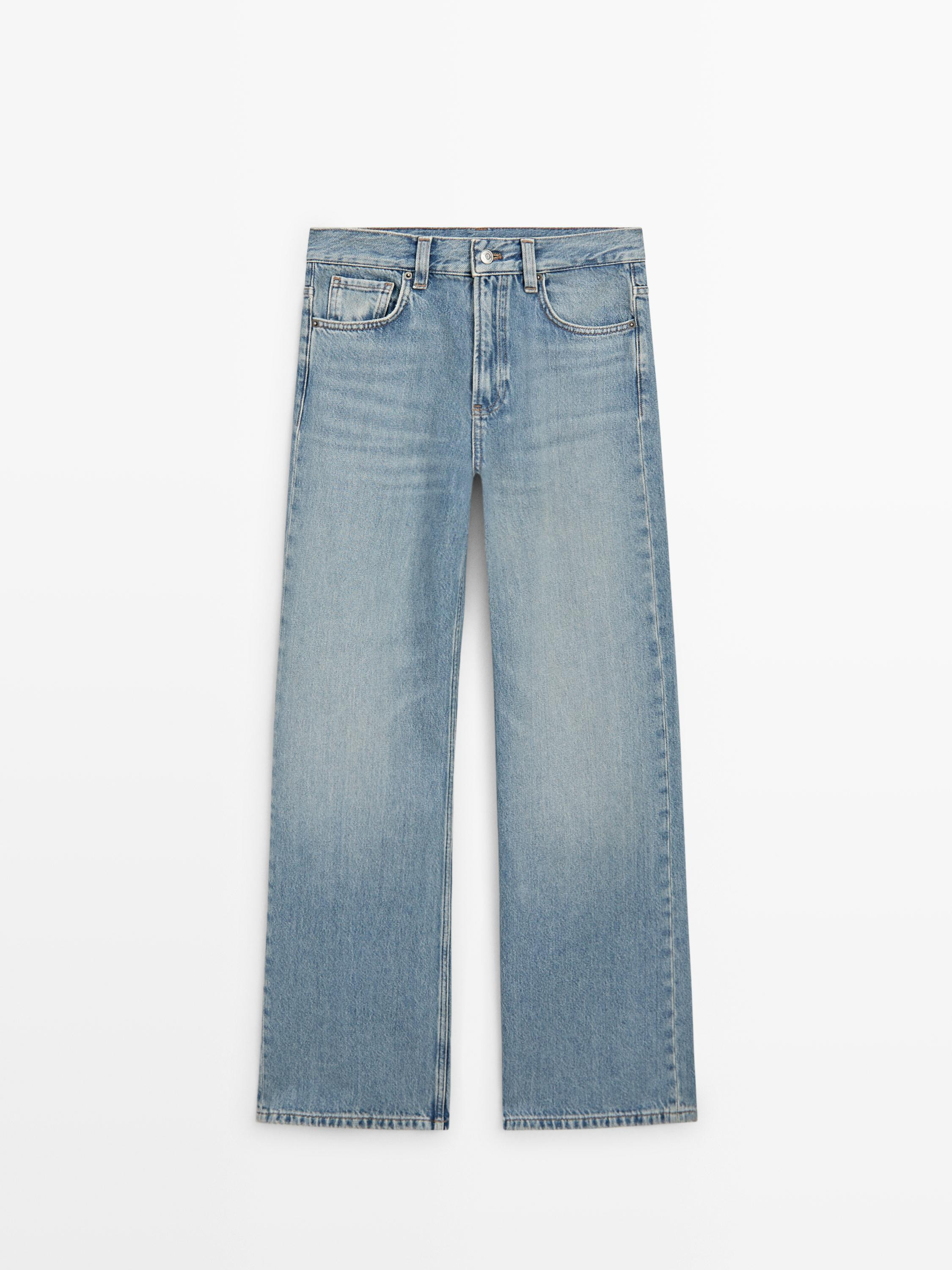 High-waist wide-leg jeans | Massimo Dutti US