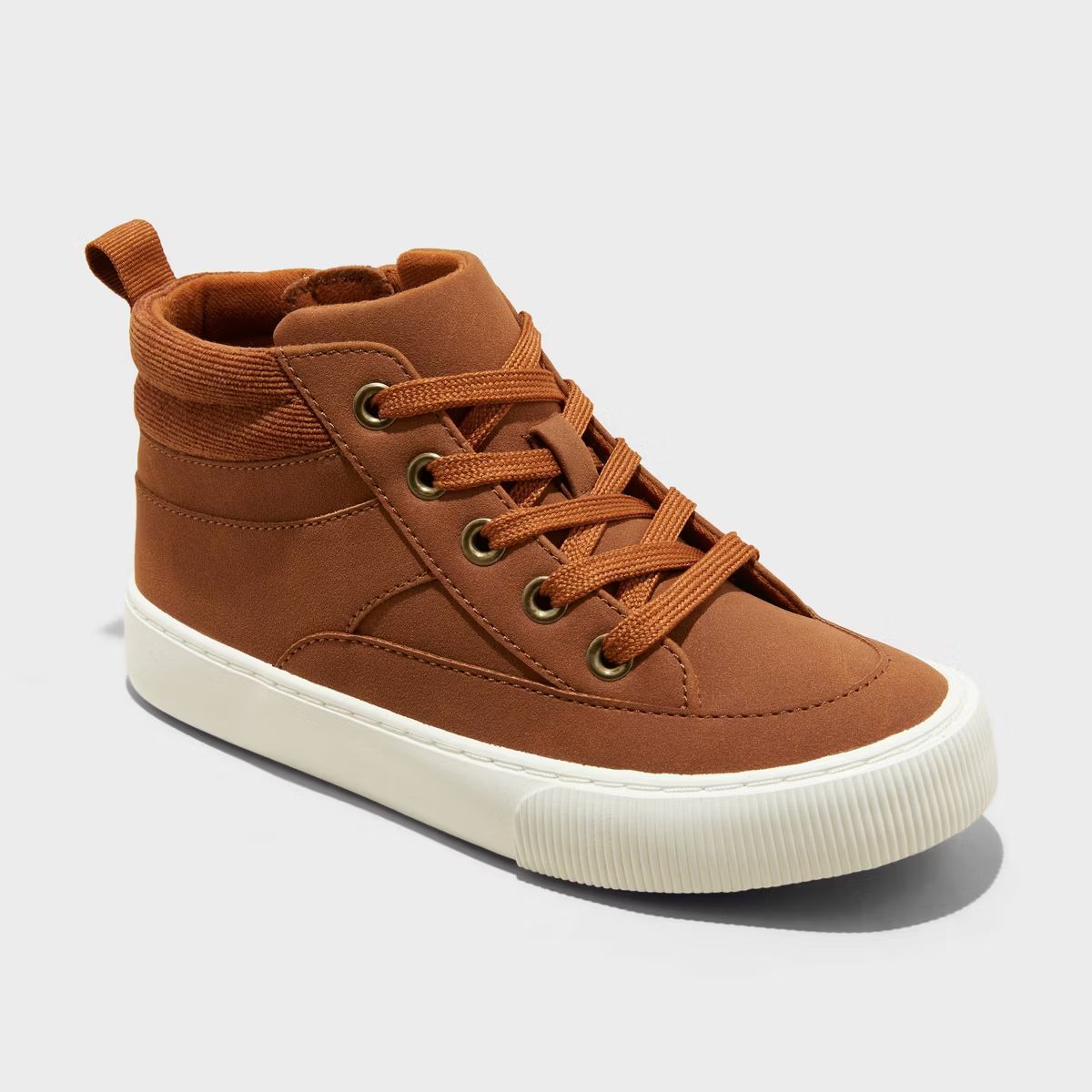 Kids' Cooper Mid Top Sneakers Boots - Cat & Jack™ Cognac | Target