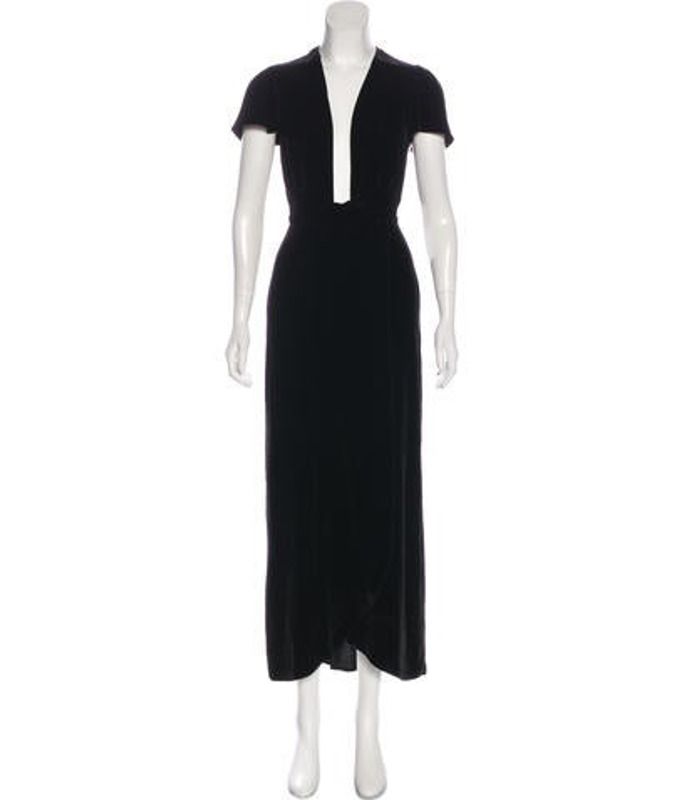 Reformation Silk-Blend Wrap Dress Black Reformation Silk-Blend Wrap Dress | The RealReal