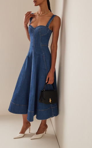 Sweetheart-Neck Denim Dress | Moda Operandi (Global)