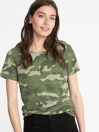 EveryWear Slub-Knit Camo Tee for Women | Old Navy US