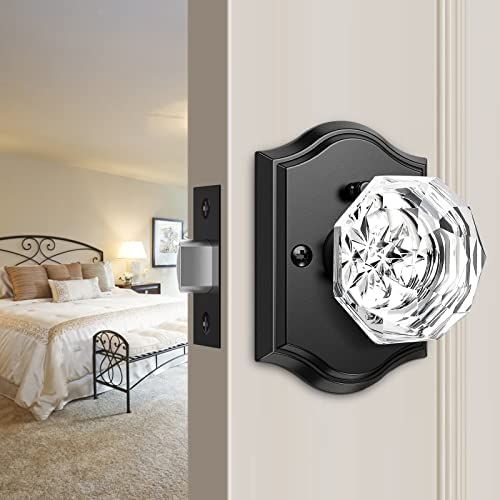 Gobrico Oil Rubbed Bronze Passage Door Lock in Octagon Crystal Shape,Interior Door Knob for Closet H | Amazon (US)