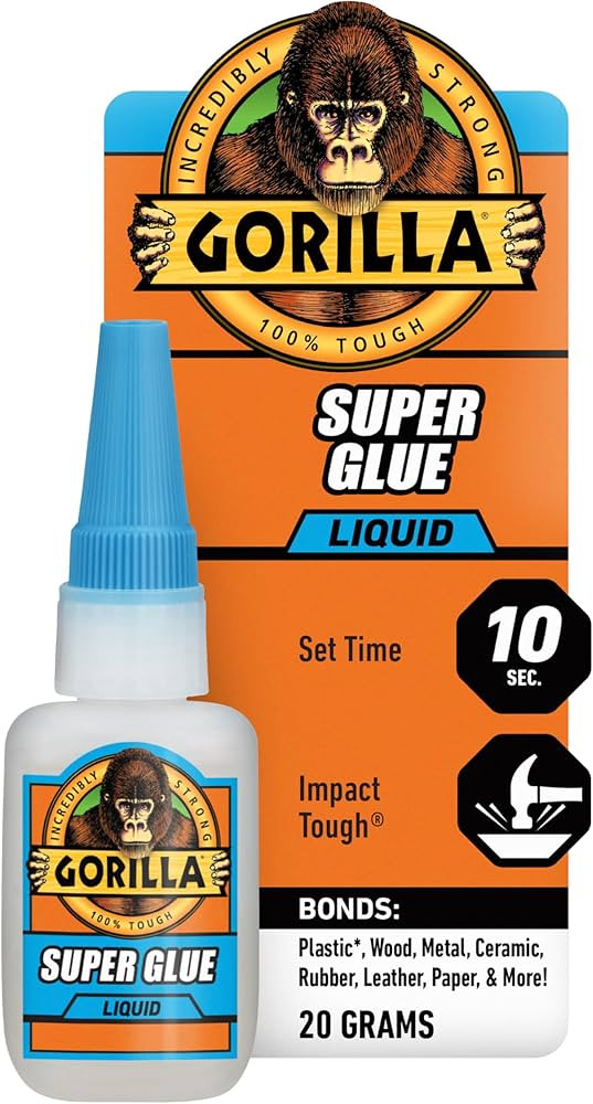 Gorilla Super Glue, Clear Glue, 20 Gram (Pack of 1) - All Purpose and Fast Setting for Projects a... | Amazon (US)