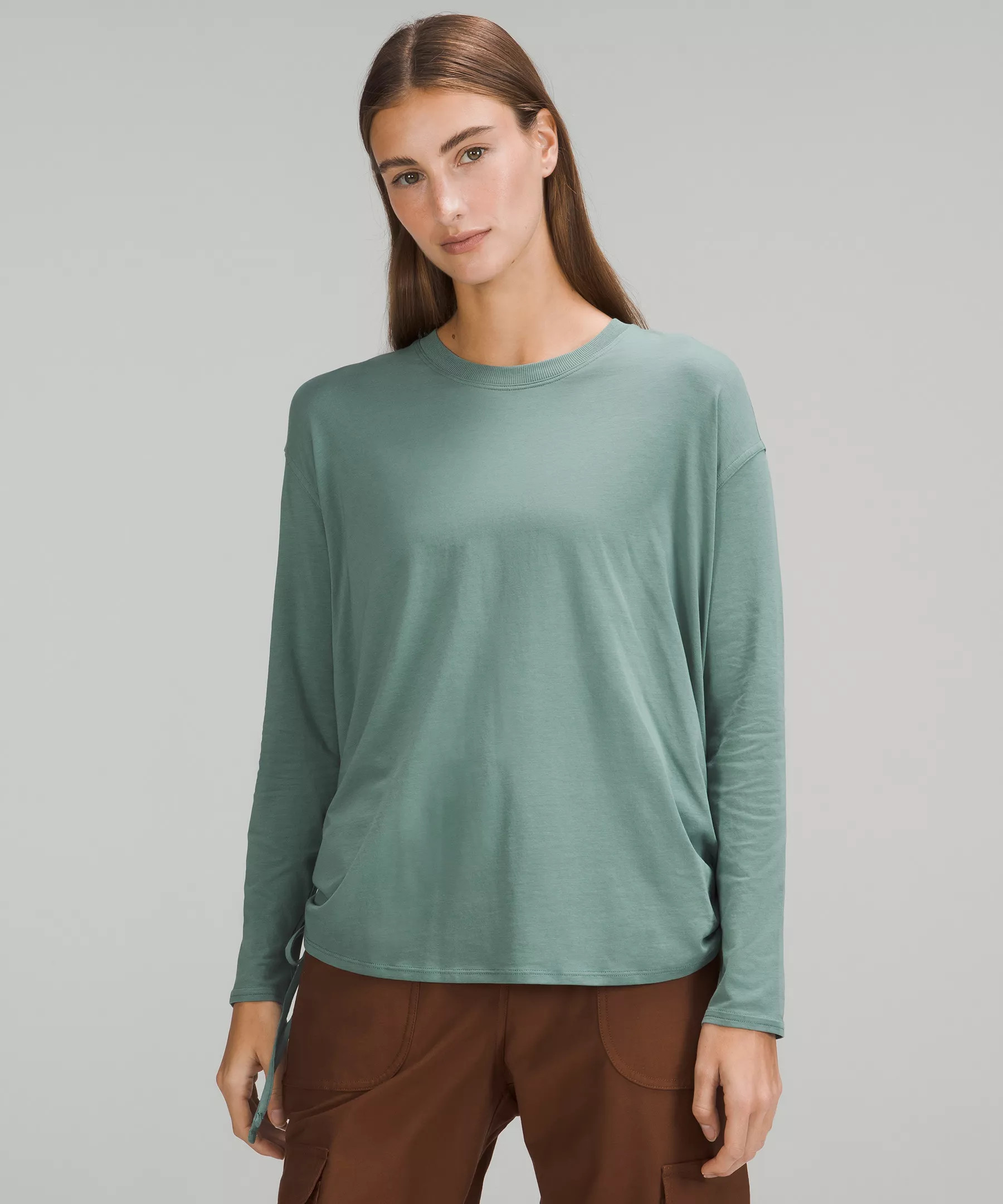 Pima Cotton Side-Cinch Long Sleeve Shirt | Lululemon (US)