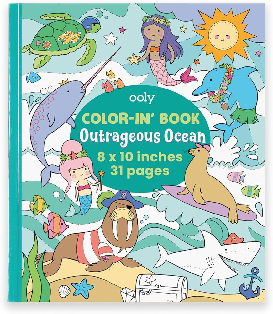 OOLY Coloring Book for Toddlers, Fun Activity Coloring Pages for Kids, 31 Perforated Pages 8"x10"... | Amazon (US)