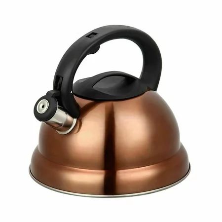 DiamondHome 3 Qt Whistling Tea Kettle Stainless Steel Whistling Tea Pot Copper | Walmart (US)