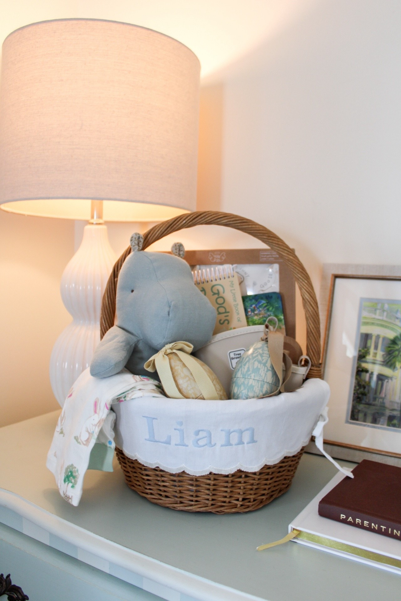 An Easter basket for my 2 year old son! 🪺🐇 

🌼Christian puzzle from Holy Pals
🌼Check the Maileg website for this hippo stuffed animal

#LTKKids #LTKmomlife #LTKSeasonal