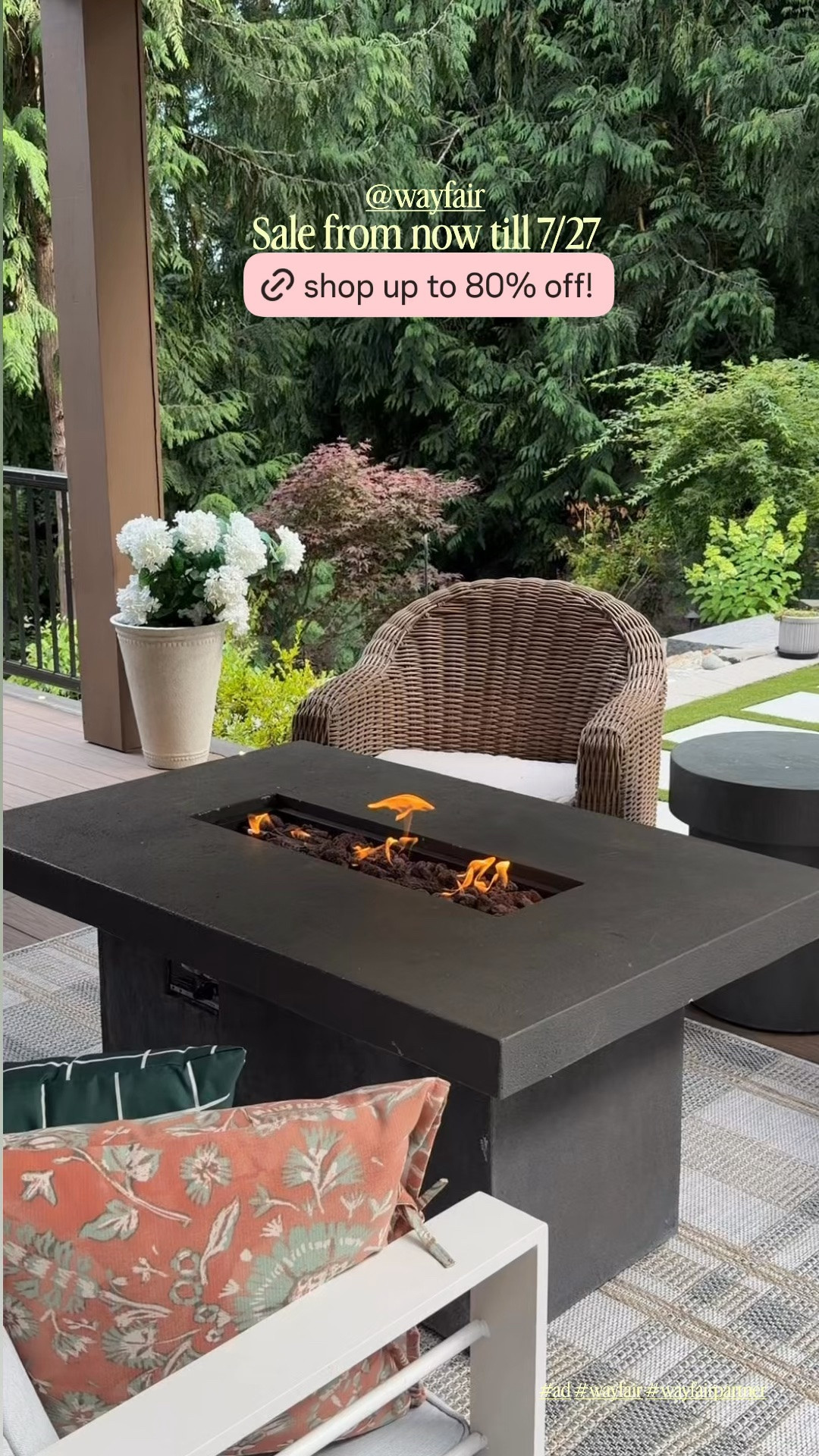 #Ad @Wayfair Black Friday in July is here! ☀️ Save up to 80% off with free shipping sitewide from July 23 to July 27. Shop my outdoor favorites before the sale ends! #Wayfair #WayfairPartner 

#LTKSaleAlert #LTKHome