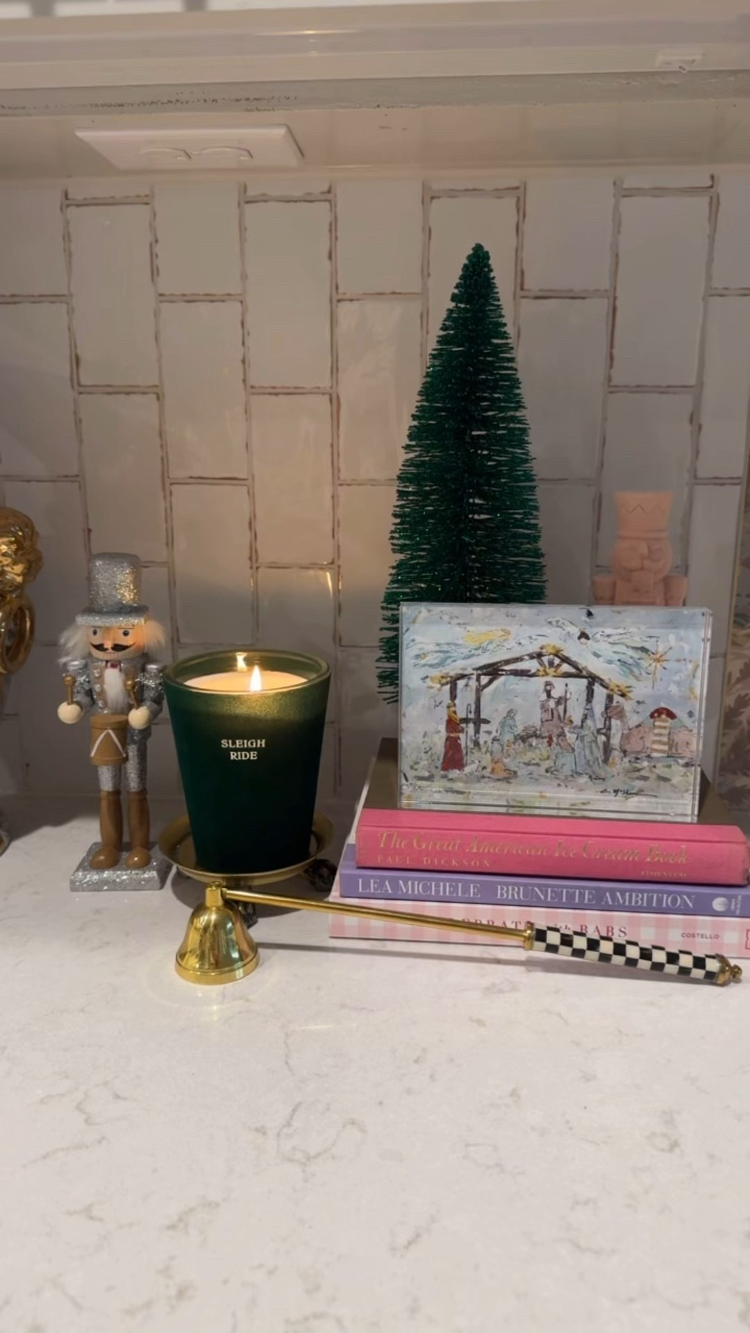 Obsessed with this sleigh ride! It’s green velvet with gold foil writing and smells like Christmas! Makes the perfect hosting gift under $13! Linked the cutest bell candle and actual candle sniffer from anthropologie as well

#LTKHoliday #LTKHome #LTKGiftGuide