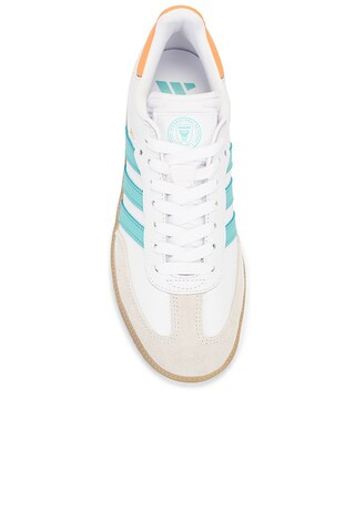Messi Samba in White & Easy Mint | Revolve Clothing (Global)