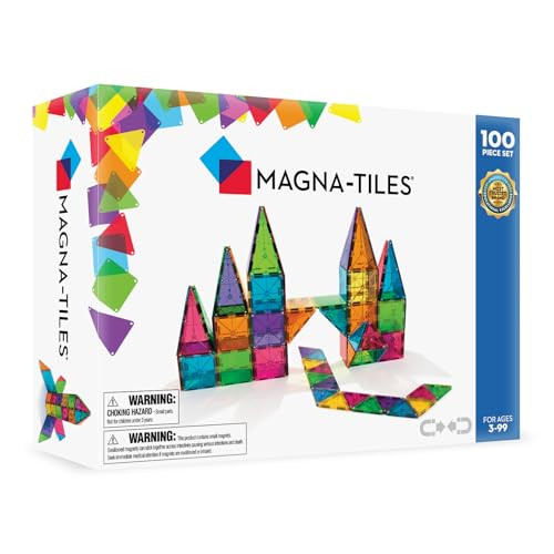 MAGNA-TILES Classic 100-Piece Magnetic Construction Set, The Original Magnetic Building Brand | Amazon (US)