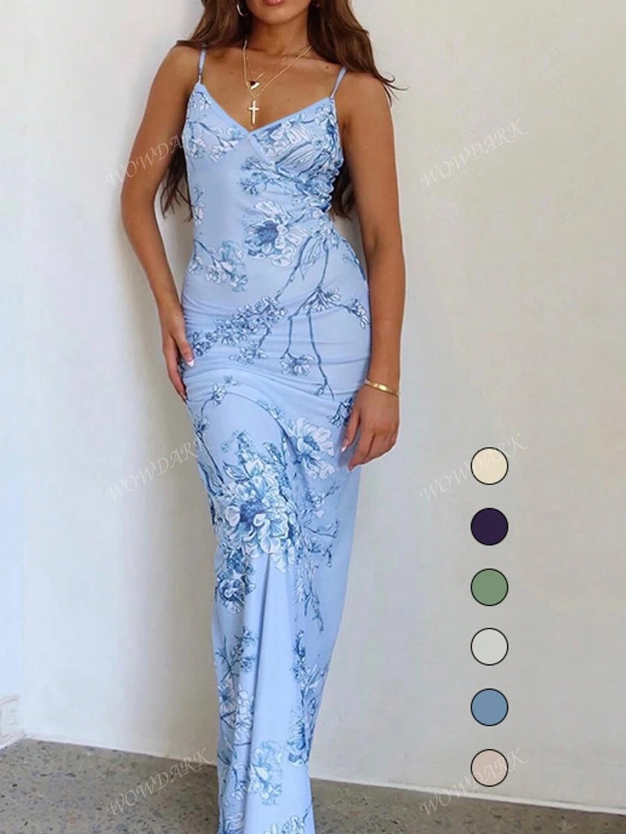 Floral Print Elegant Sleeveless Summer Cami Dress | SHEIN