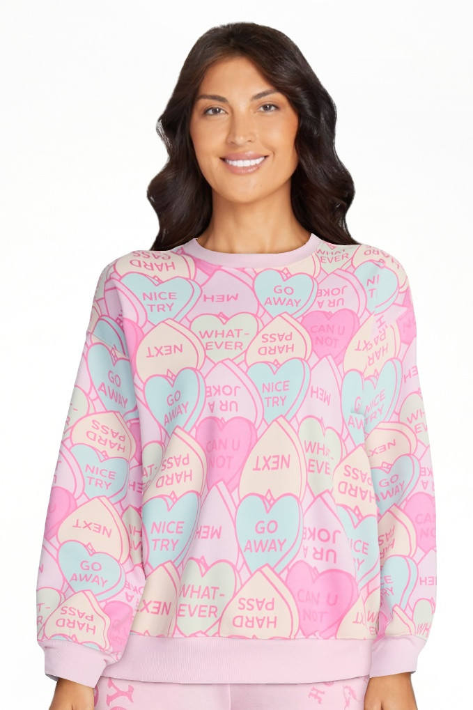 Candy Hearts Women's and Women's Plus Graphic Sweatshirt with Long Sleeves, Sizes XXS-4X | Walmart (US)