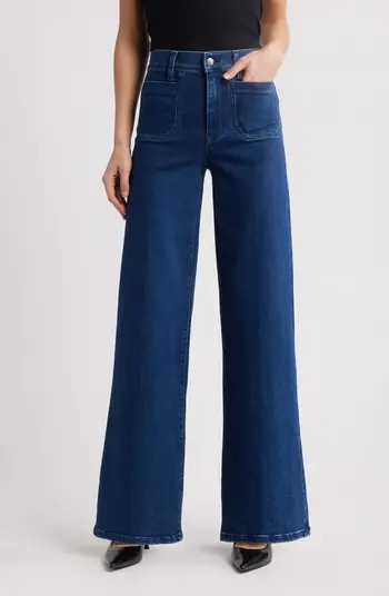 FRAME Le Slim Palazzo Patch Pocket High Waist Wide Leg Jeans | Nordstrom | Nordstrom