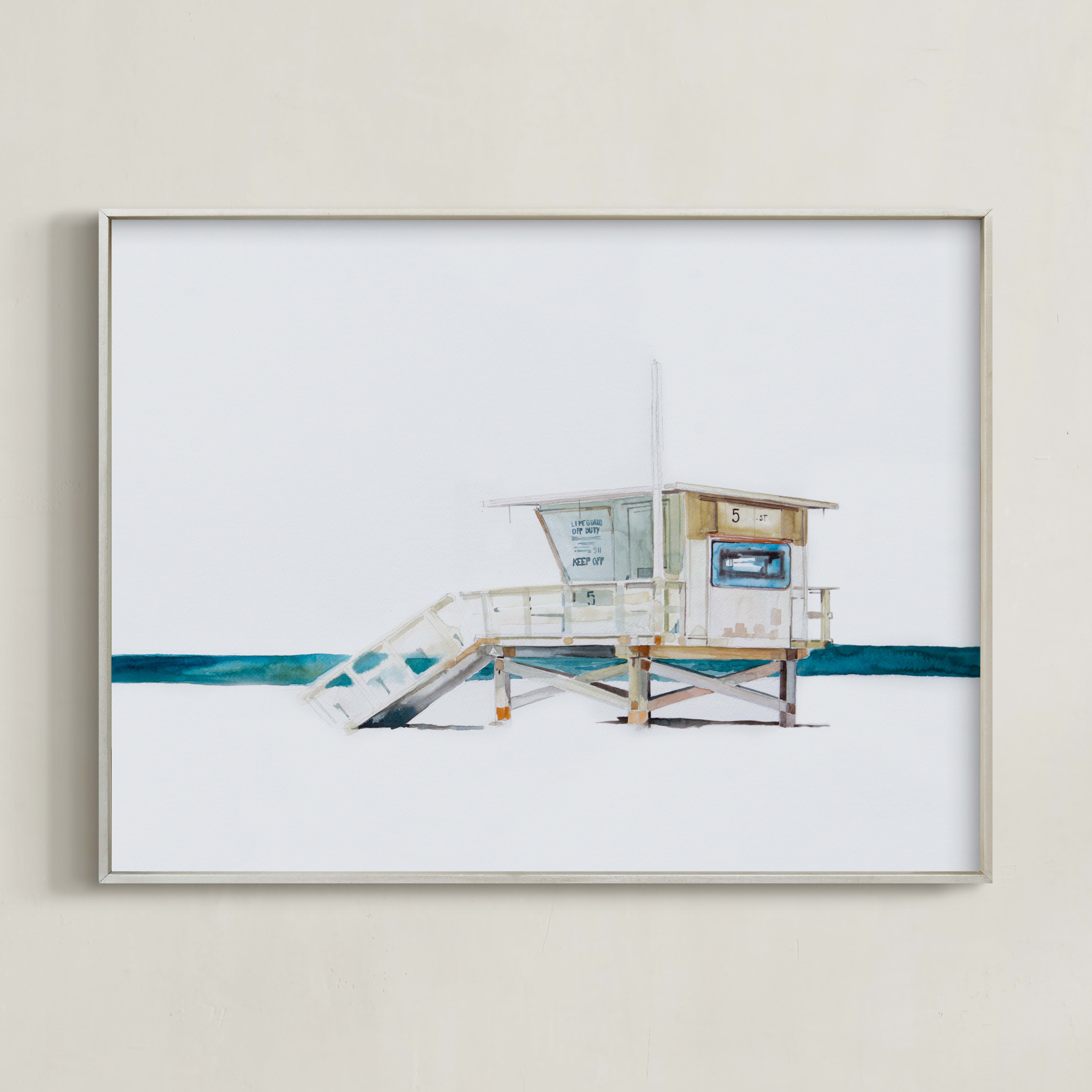 Hermosa Beach Lifeguard Tower | Minted