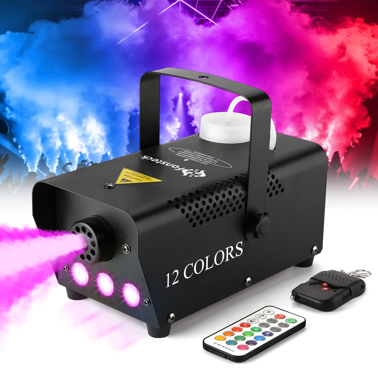 Fog Machine - Smoke Machine with 12 Colorful LED Lights Effect, 2000CFM Smoke Machine Fog Hallowe... | Amazon (US)
