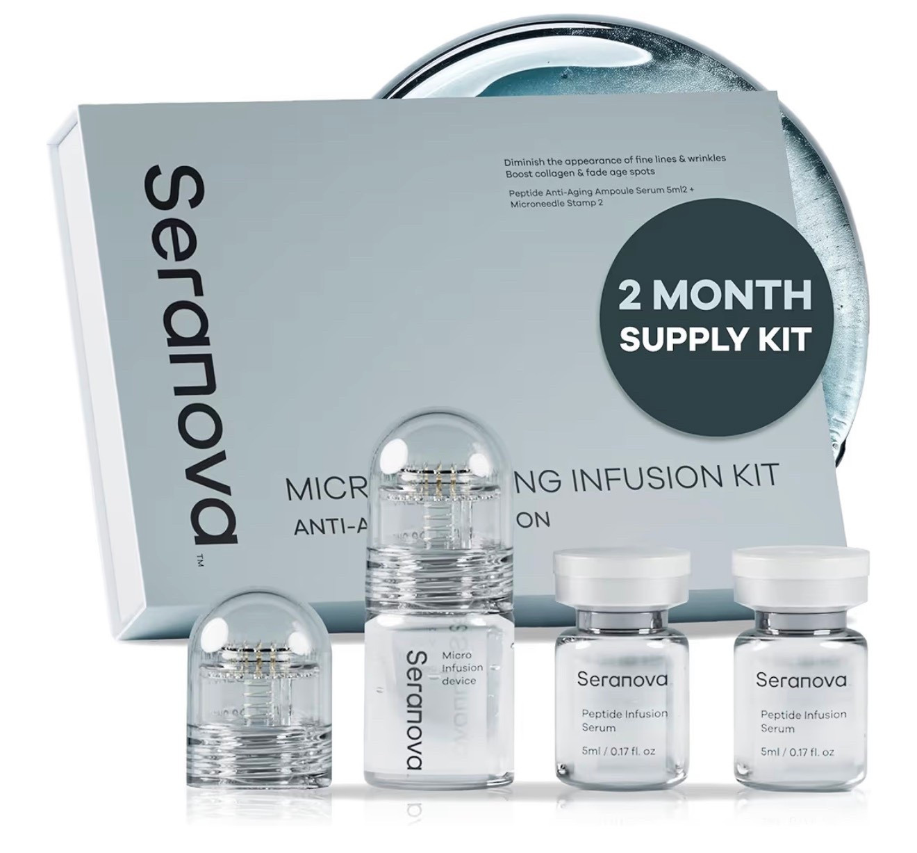 Seranova Micro Infusion System for Face & Neck 0.05mm Stamp with Hyaluronic Acid & Collagen Peptide Serum for Firmer Smoother-Looking Skin, Easy 5-Minute At-Home Skin Care Application - 2 Month Supply


#LTKgrwm #LTKBeauty #LTKdayinmylife