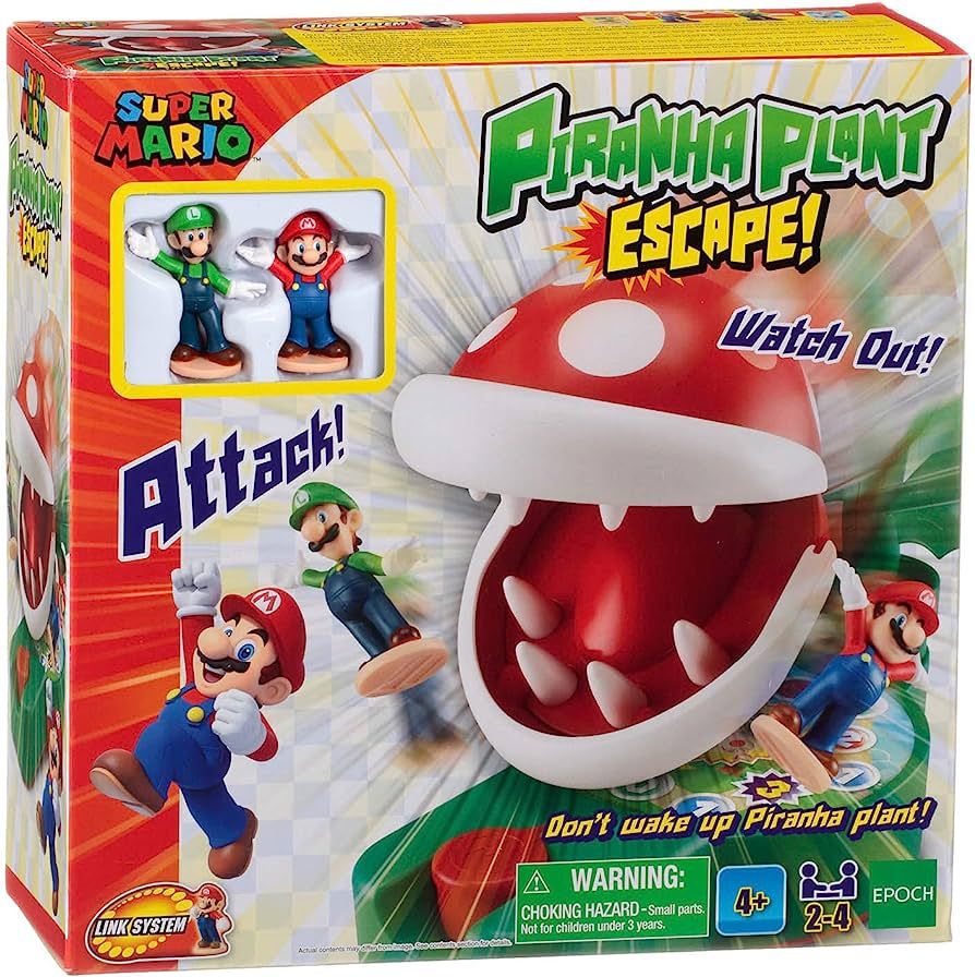 Epoch Games Super Mario Piranha Plant Escape!, Tabletop Action Game for Ages 4+ with 2 Collectibl... | Amazon (US)