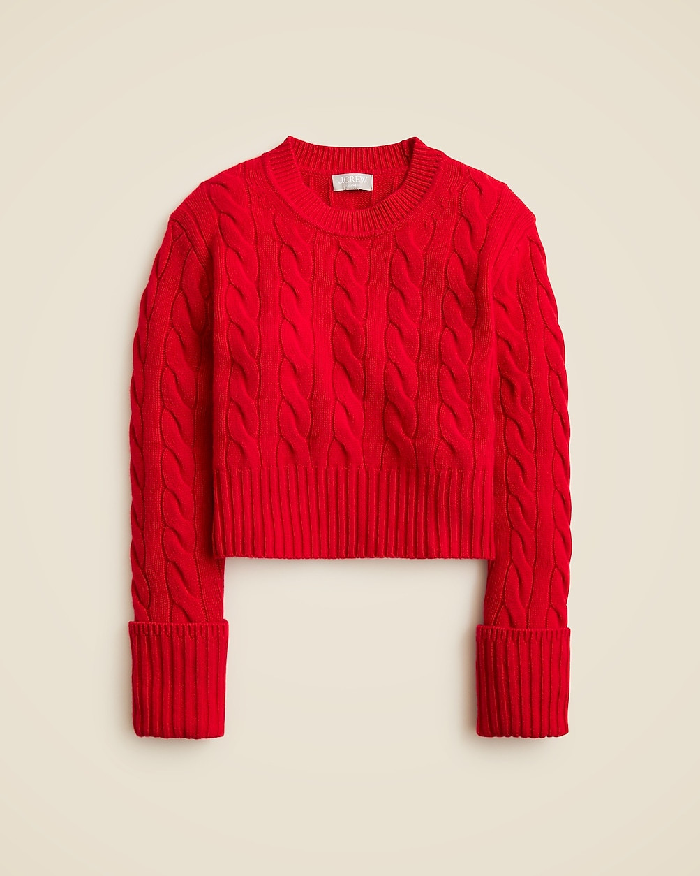 Collection cashmere cuffed crewneck sweater | J. Crew US