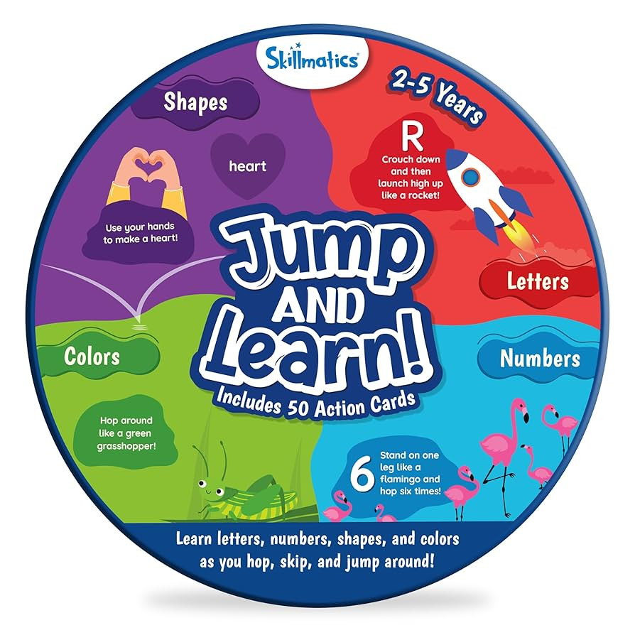 Skillmatics Card Game for Toddlers - Jump & Learn Letters, Numbers, Shapes & Colors, Preschool Le... | Amazon (US)
