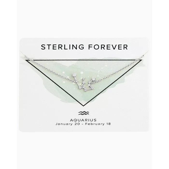 SHINE by Sterling Forever Delicate CZ Constellation Pendant Necklace | Target