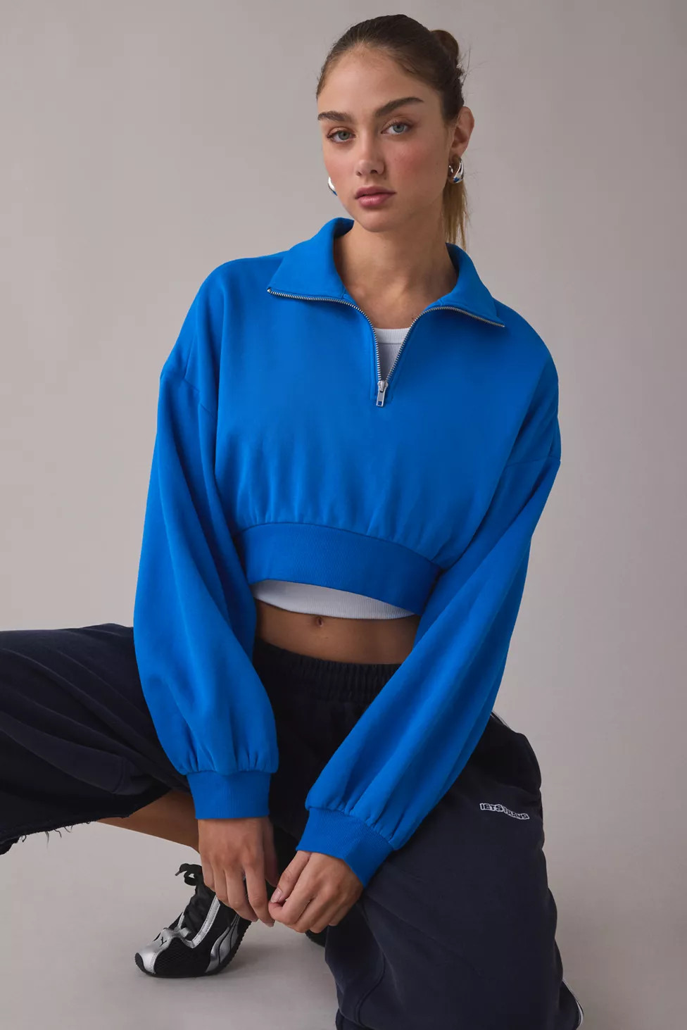 Out From Under Take It Easy Cropped Quarter Zip Pullover | Urban Outfitters (US and RoW)