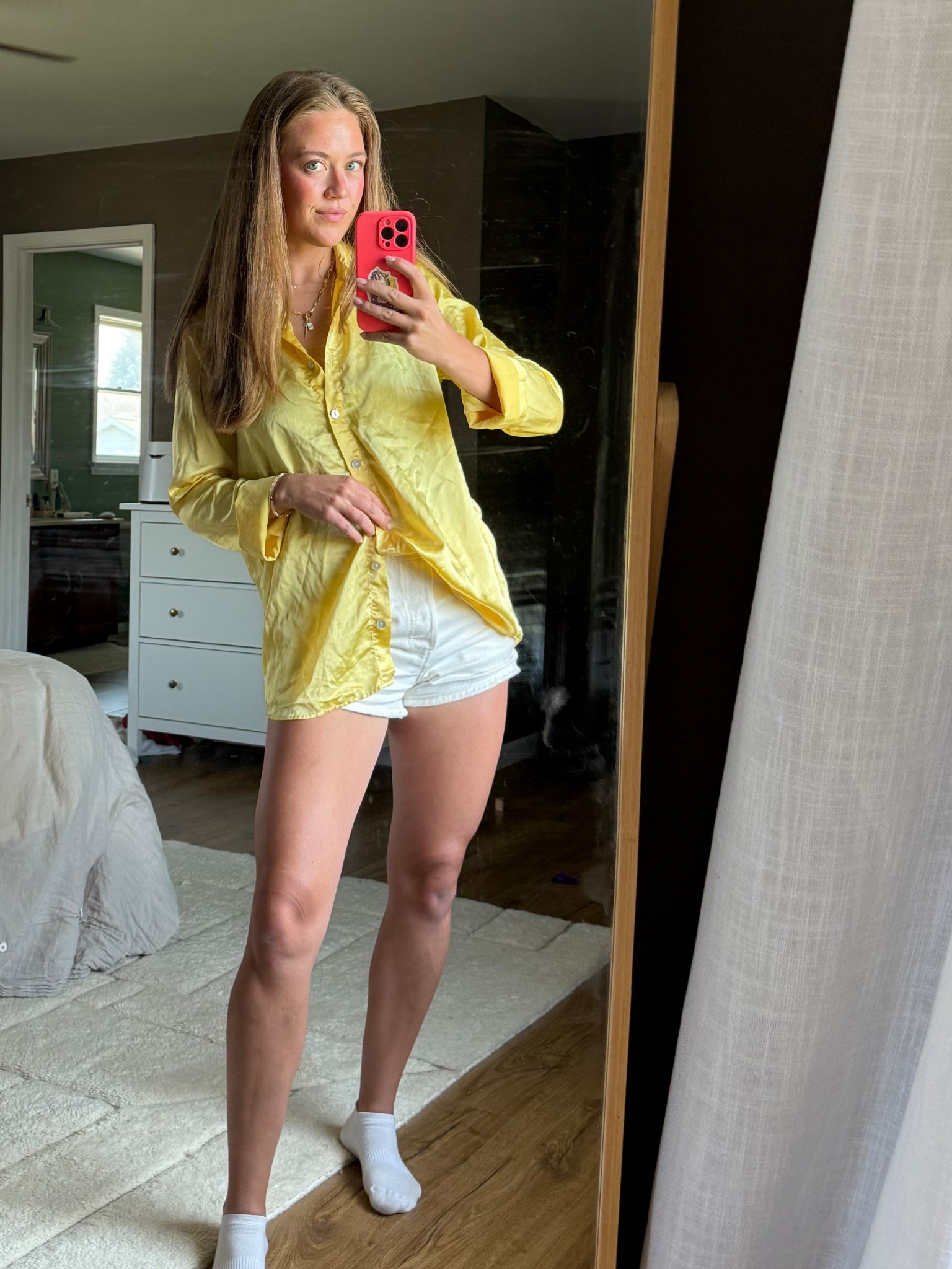 Summer date night in this gorgeous butter yellow top!! Also these are the perfect white denim shorts, they are my go tos!! Also I love some black heeled sandals with this (not socks!!😂)

#LTKSeasonal #LTKSaleAlert #LTKStyleTip