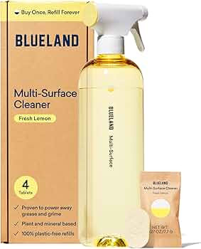 BLUELAND Multi-surface All Purpose Cleaner | Spray Bottle with 4 Refill Tablets | Eco Friendly Pr... | Amazon (US)