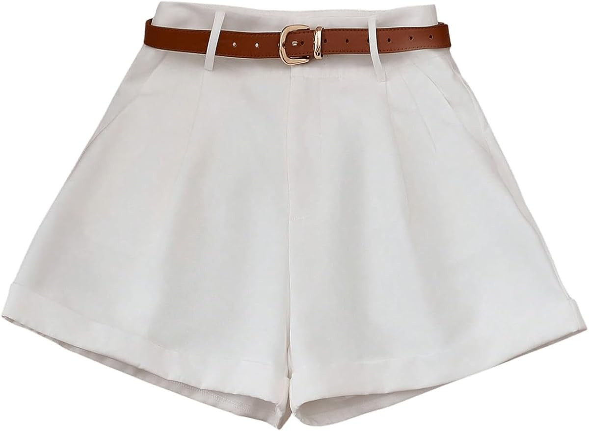 Floerns Women's Casual Summer Wide Leg Shorts High Waisted Going Out Shorts | Amazon (US)