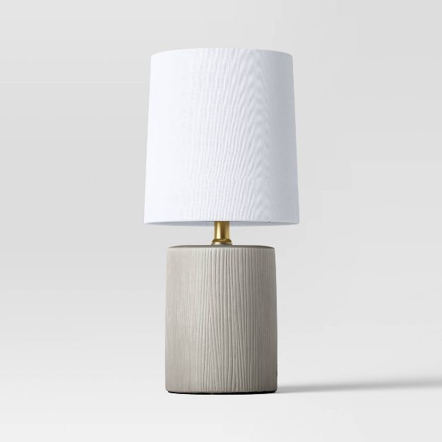 Textural Ceramic Mini Cylinder Shaped Table Lamp - Threshold™ | Target