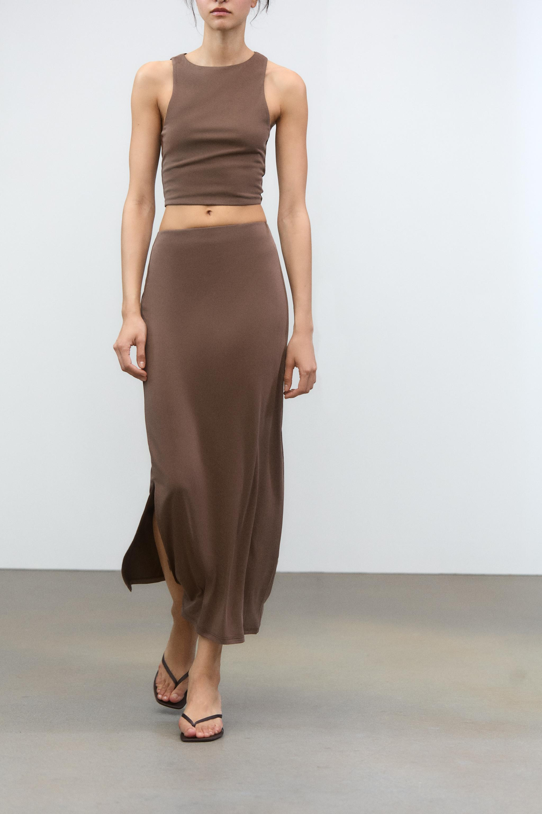 FLOWING MIDI SKIRT | Zara UK