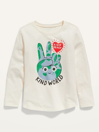 Long-Sleeve Graphic Scoop-Neck Tee for Toddler Girls | Old Navy (US)