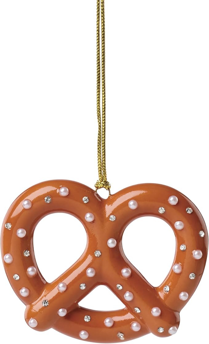 kate spade new york Be Jolly Pretzel Ornament, Christmas, Holiday Decorations | Amazon (US)