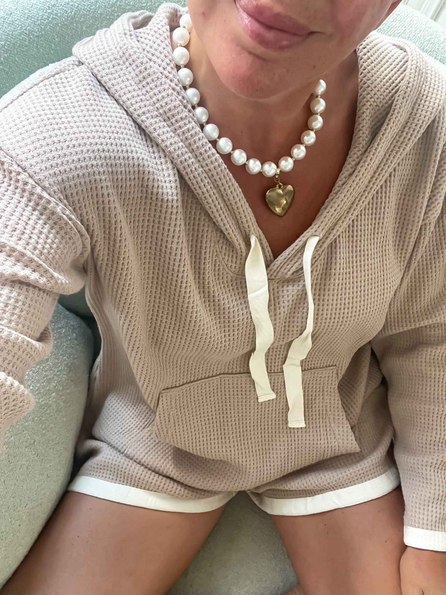 Cozy waffle knit romper 
SAHM style 
Loungewear 

#LTKFindsUnder50 #LTKStyleTip #LTKOver40