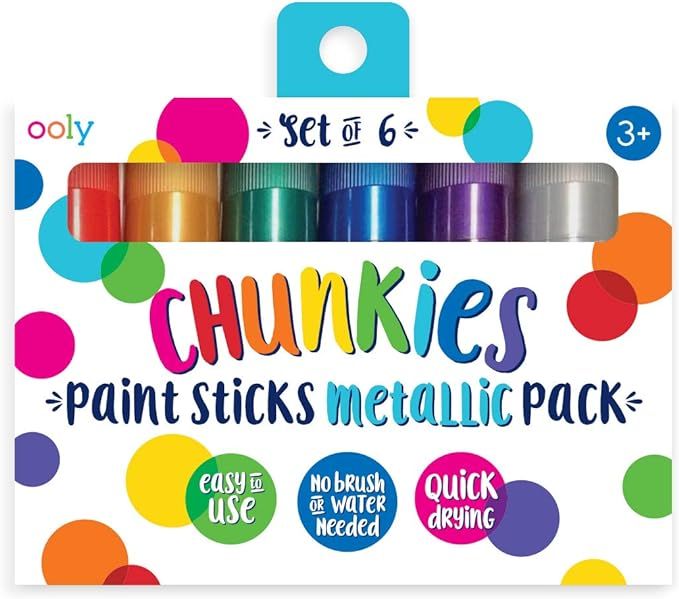OOLY, Chunkies, Paint Sticks, Quick Drying, Set of 6 - Metallic Set | Amazon (US)