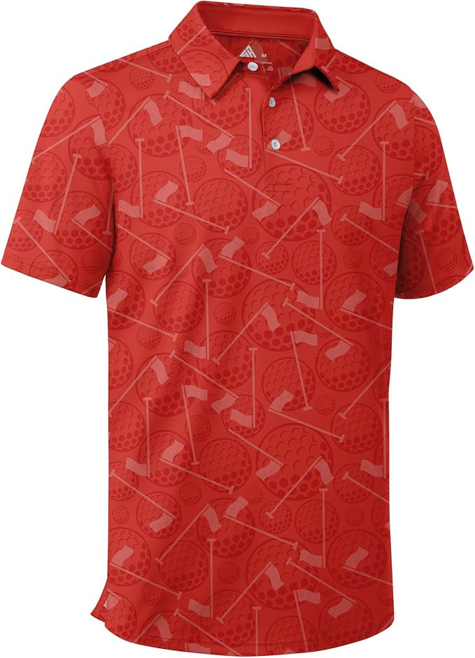 ZITY Men's Golf Shirts Short Sleeve Moisture Wicking Performance Print Patterns Casual Collared G... | Amazon (US)