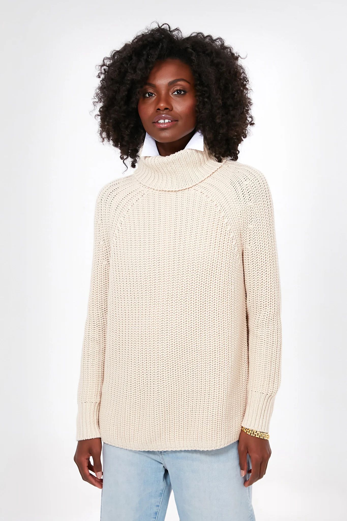Cream Shaker Turtleneck Sweater | Tuckernuck (US)