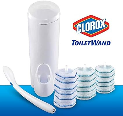 Clorox ToiletWand Disposable Toilet Cleaning System - ToiletWand, Storage Caddy and 16 Disinfecti... | Amazon (US)