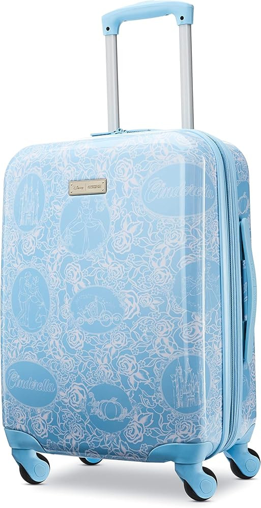 AMERICAN TOURISTER Disney Hardside Luggage with Spinner Wheels, Light Blue, Carry-On 21-Inch | Amazon (US)