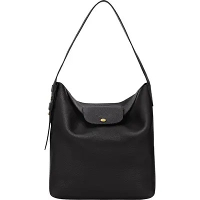 Longchamp Le Cadence Leather Shoulder Bag in Black at Nordstrom | Nordstrom