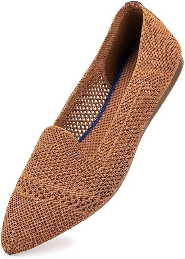 Frank Mully Womens Pointed Toe Flats Knit Dress Shoes Comfort Women Shoes Slip On Shoes for Woman... | Amazon (US)