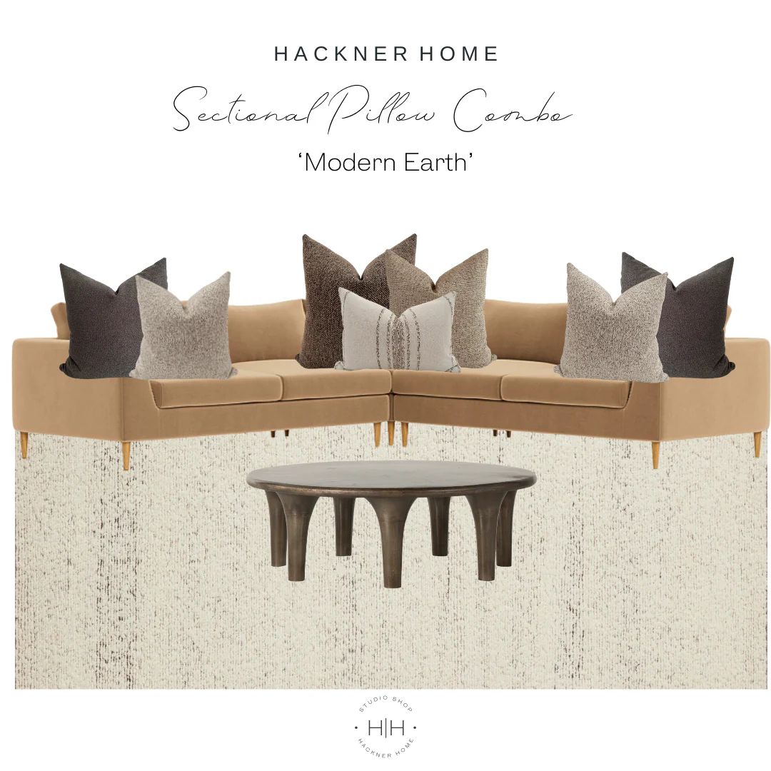 Sectional Pillow Combo 'Modern Earth' | Hackner Home (US)