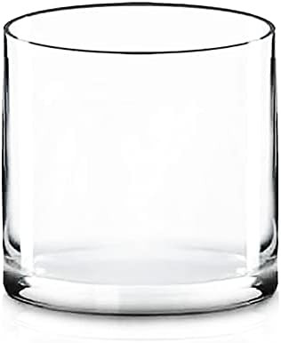 Amazon.com: CYS EXCEL Glass Cylinder Flower Vase (H:6" D:7") | Multiple Size Choices Glass Vase C... | Amazon (US)