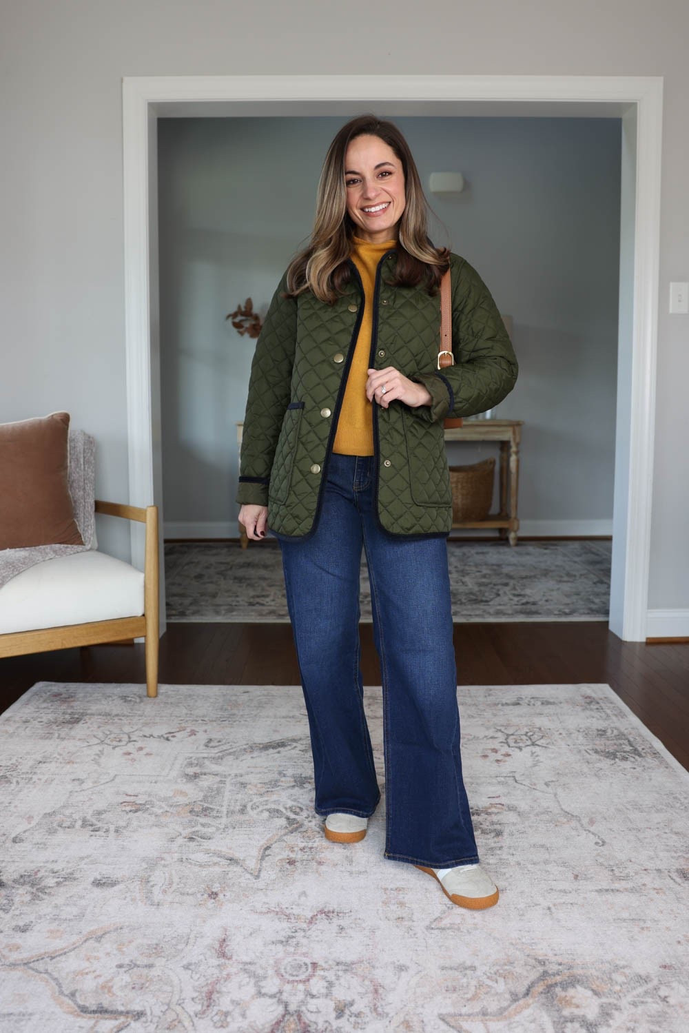 Three petite-friendly fall outfits with sneakers! 

Sweater (Anthropologie): xs - not available in yellow 
Jacket (Ann Taylor): petite xxs 
Jeans (Quince): 24 short (10.5” rise, 28” inseam) 

For size comparison, I’m 4’10” 105lbs. My measurements are 32”, 24”, 36”. I typically wear petite xxs/00/24 and have a 25” ankle inseam and a 27.5-28” full length inseam.

#LTKPetite