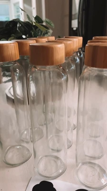 16 oz Glass water bottles with bamboo lids. 

#LTKsalealert #LTKhome #LTKfamily
